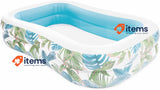 Intex Tropical Inflatable Swimming Pool, 229 x 152 x 48 cm, 600 L, Leaf Pattern