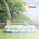 Intex Tropical Inflatable Swimming Pool, 229 x 152 x 48 cm, 600 L, Leaf Pattern