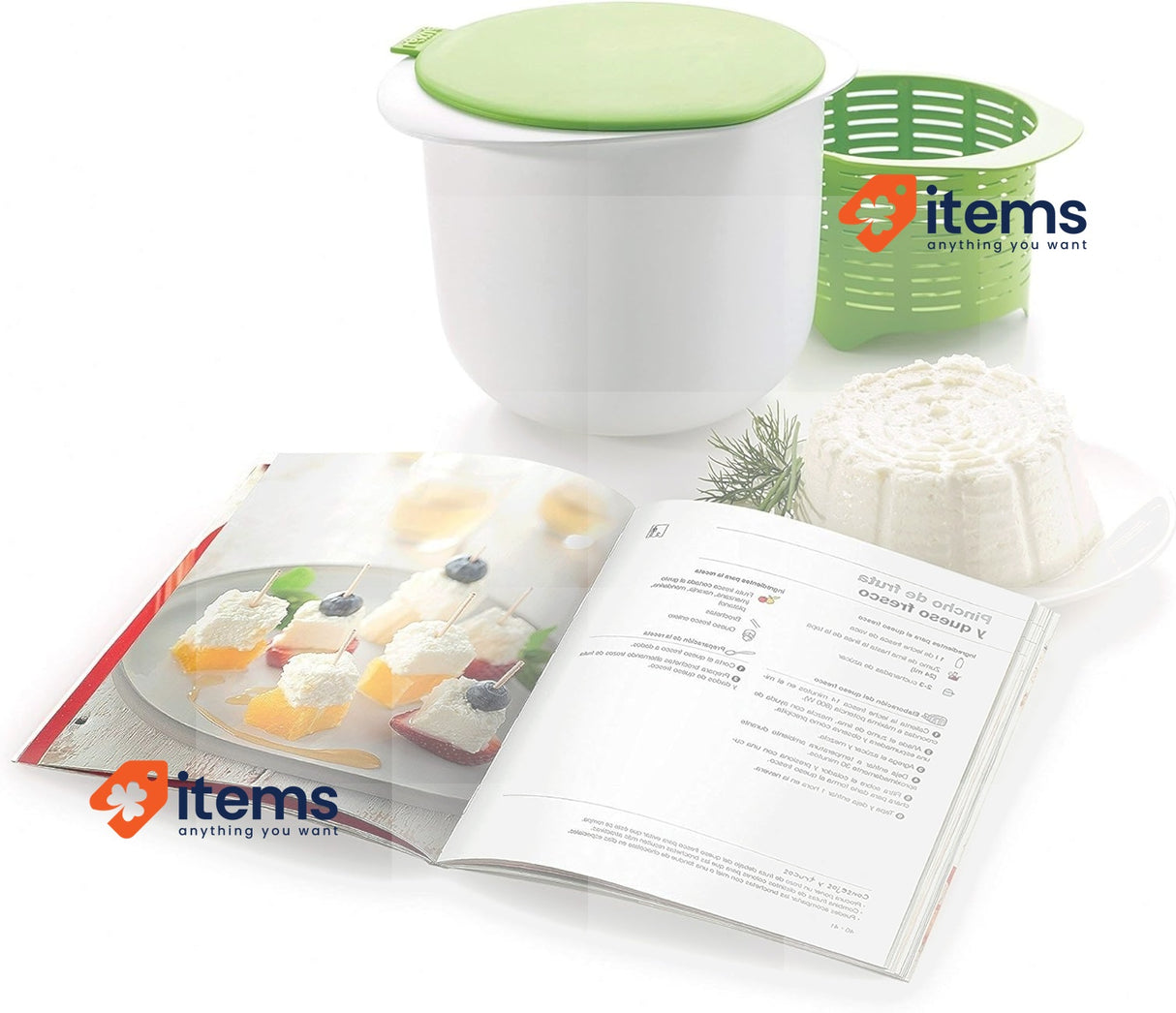 Lékué Fresh Cheese Maker White Kit Making At Home W/Book Spanish Other Food