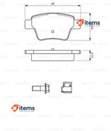 Bosch BP1009 - Brake Pads Car Rear Axle 1 Set of 4 Pads - With Accessories