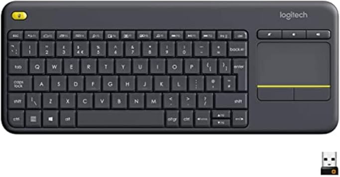 Logitech K400 Plus TV Keyboard and Touchpad. QWERTY - Spanish Layout