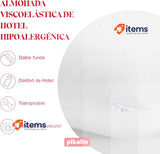 Pikolin Home Almohada Viscoelastic Fiber Hypoallergenic White Pack Pillows 12cm