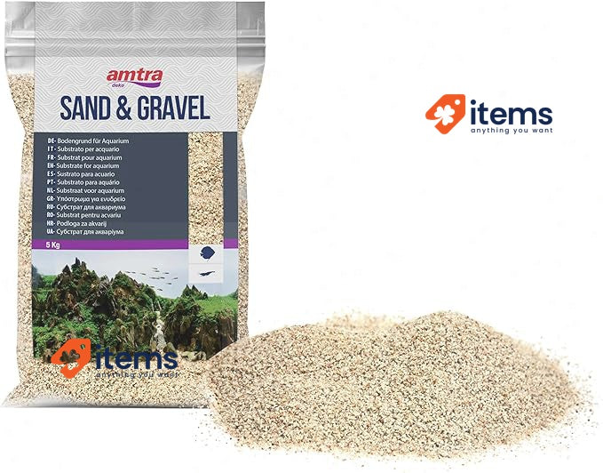 Amtra Ivory Quartz Finest Freshwater Saltwater Sand 0.8-1.2mm Grit 5kg - White
