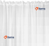 Eurofirany LUCY Voile Sheer Curtain with Rufflette Tape White 300x160 cm