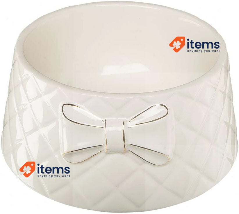 Ferplast Gemma Ceramic Feeding Bowl for Cats and Dogs, 18 x 8 cm, 0.7 Litre