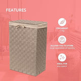 Compactor Rectangle Laundry Basket with Lid Taupe