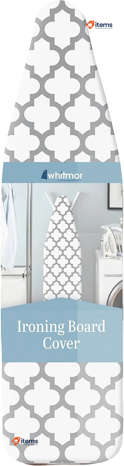Whitmor Deluxe Ironing Board Cover and Pad-Medallion, Medallian Gray