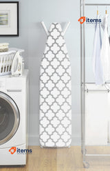 Whitmor Deluxe Ironing Board Cover and Pad-Medallion, Medallian Gray