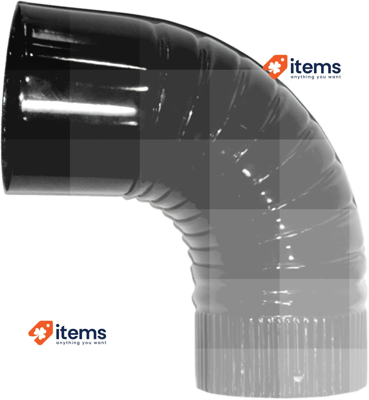 Wolfpack 22011110 Oven Elbow 120 mm 90 ° Glazed Black [Energy Class A]