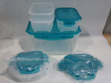 Amazon Basics Air-Locked Leak-Proof Airtight Containers with Lids 6 Piece Clear