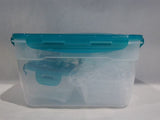 Amazon Basics Air-Locked Leak-Proof Airtight Containers with Lids 6 Piece Clear