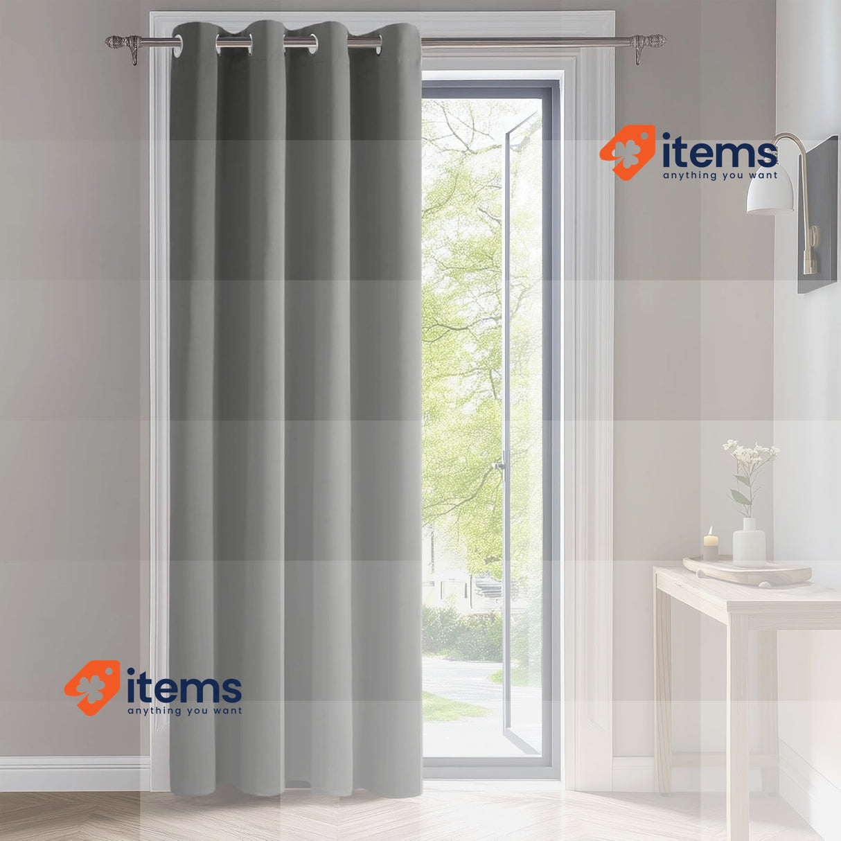 Deconovo Solid Room Darkening Curtain Thermal Insulated 55 x 102 Inch Grey W55