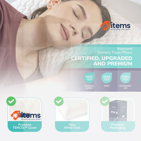 ZenPur - Memory Foam Pillow - Orthopedic Pillow for Neck Support
