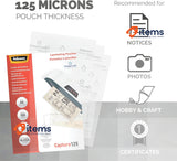Fellowes A4 Laminating Pouche 2 x 125 Clear Pouches Gloss Finish 100 Sheets 250