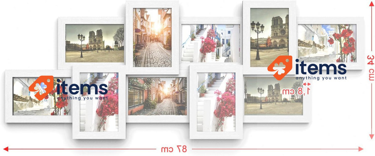 SONGMICS Collage Photo Frame for 10 Photos 4x6 Photo Frame NO MOUNTING ACESSORy