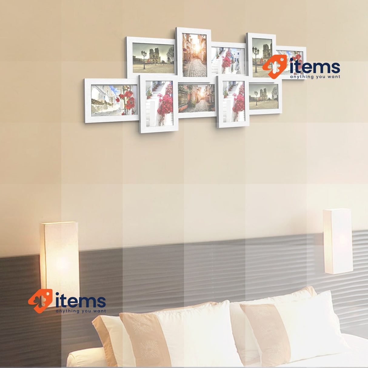 SONGMICS Collage Photo Frame for 10 Photos 4x6 Photo Frame NO MOUNTING ACESSORy