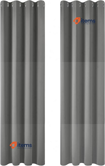 Deconovo Super Soft Solid Thermal Insulated Blackout Curtains Light grey