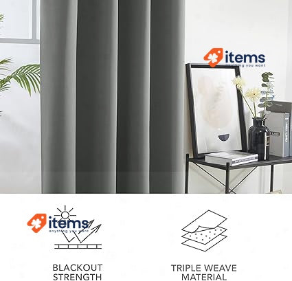 Deconovo Super Soft Solid Thermal Insulated Blackout Curtains Light grey