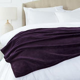 Amazon Basics Throw Blanket, Not Heated 168 x 229 cm Eggplant