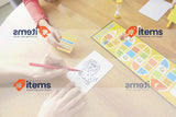 Mattel Games Drawing Board Game Yellow DKD51 Pictionary Version: Spanish