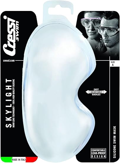 Cressi Skylight Goggles - 180 Degrees View Anti Fog Premium Swim/Pool Goggles