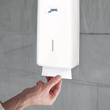 Jofel AF50000 - Plastic Toilet Paper Dispenser - White 28,7x14x28.7 cm