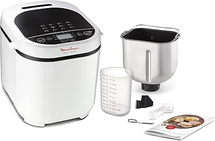 Moulinex Bread Maker with Programmes, Plastic, 31 x 29 x 29 cm One Size White