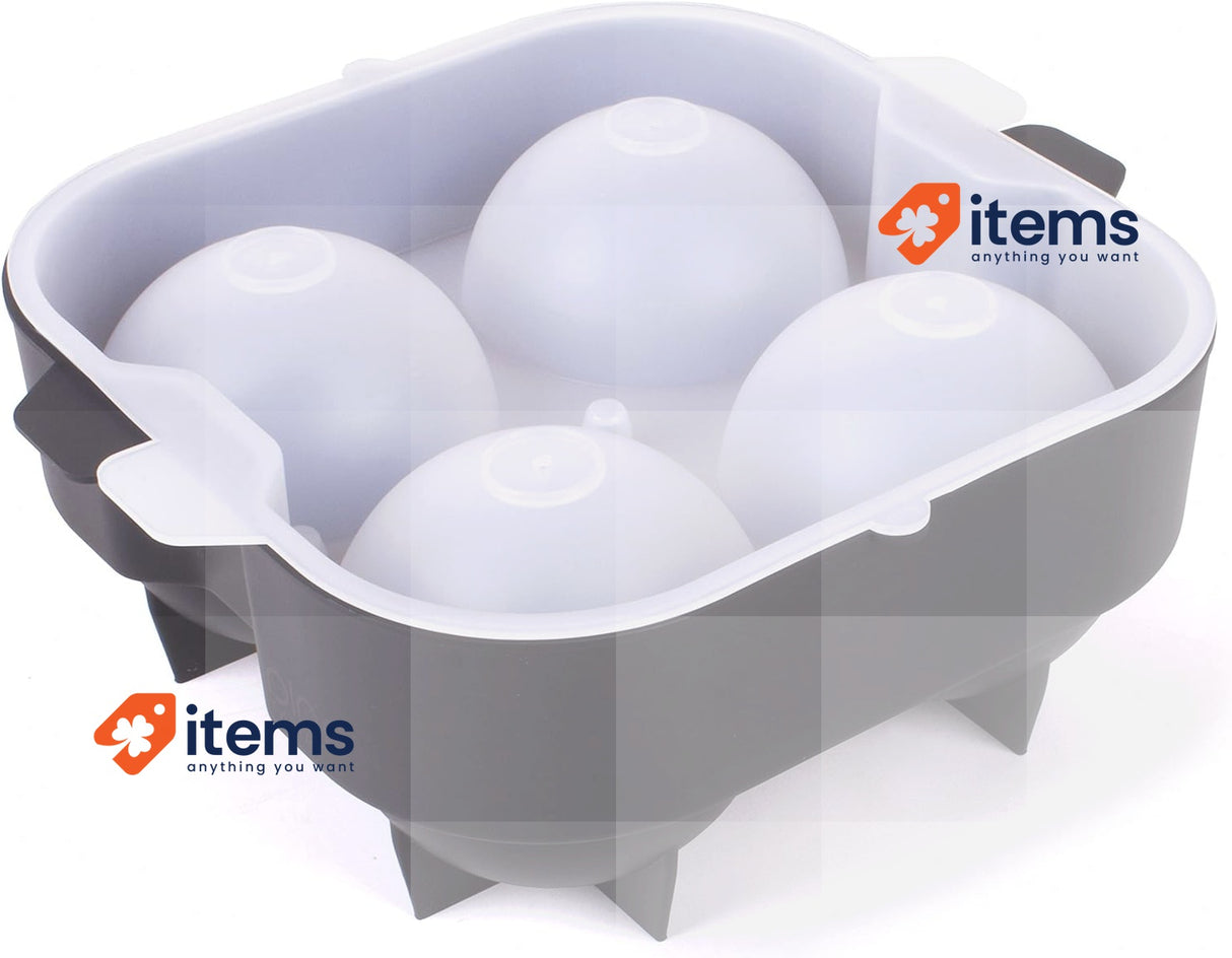 Koala Spain Ice Cube Tray for 4 XXL 7cm Spherical Ice Cubes, Ice Mold Koala Xxl