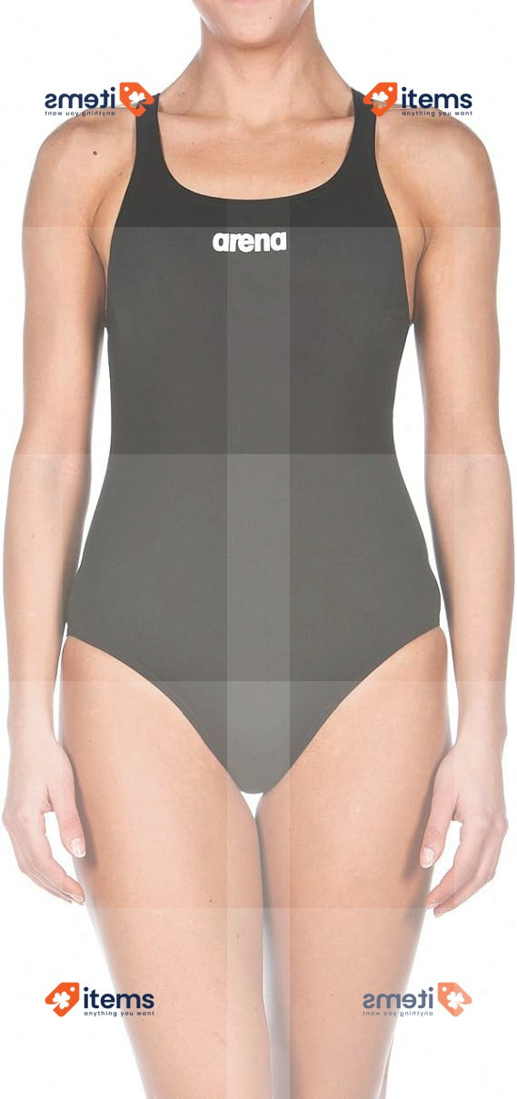 Arena Women s Solid Pro Swimsuit Black-White, Size 38UK, 43DE, 44FR Black/White