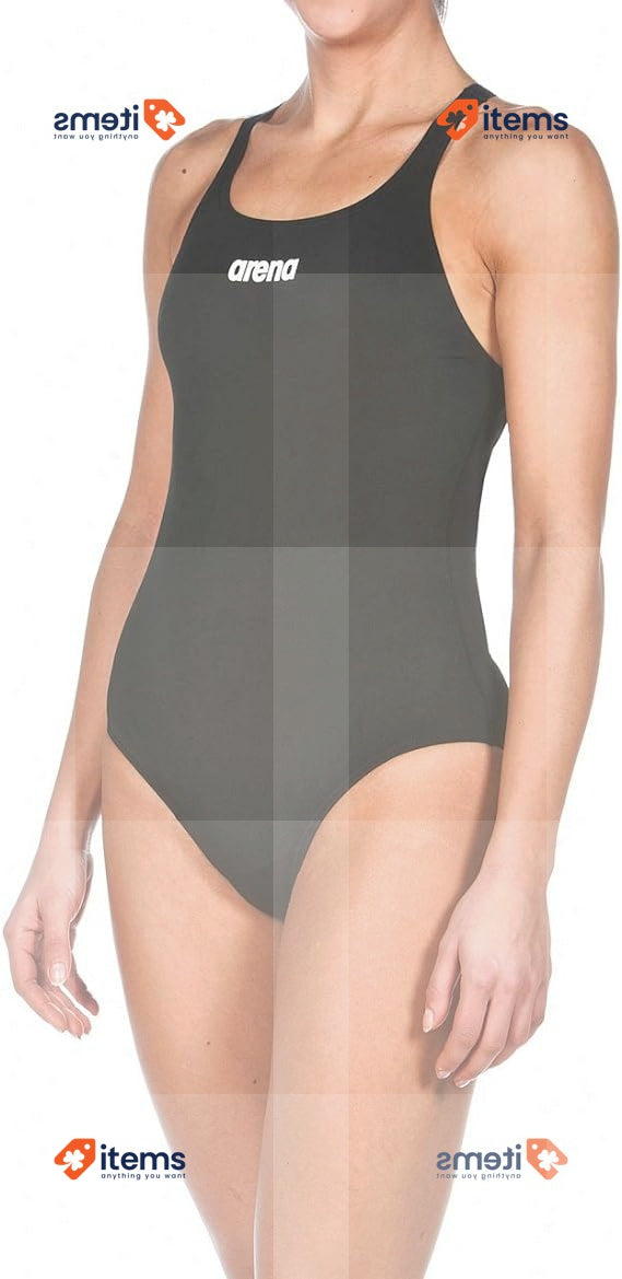 Arena Women s Solid Pro Swimsuit Black-White, Size 38UK, 43DE, 44FR Black/White