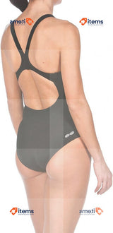 Arena Women s Solid Pro Swimsuit Black-White, Size 38UK, 43DE, 44FR Black/White