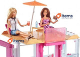 Barbie Doll House 3-Story Townhouse with 4 Rooms & Rooftop Lounge