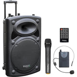 Ibiza - PORT8VHF-BT - Portable speaker 15"/800W MAX with 2 microphones