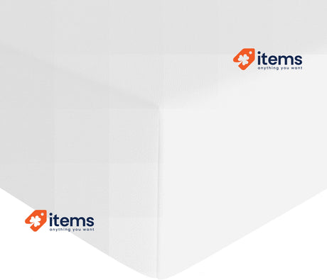 Amazon Basics Fitted Sheet 160x200x30cm, Microfiber, Mattress Height up to 30cm