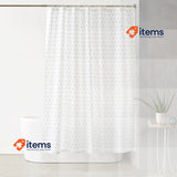 Amazon Basics Printed Fabric Shower Curtain Brown Beige Brown/Beige 180cm Drapes