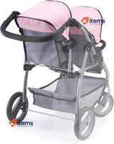Bayer Design Pushchairs 26508AA Dolls Twin Tandem Pram <p>Suitable for dolls up