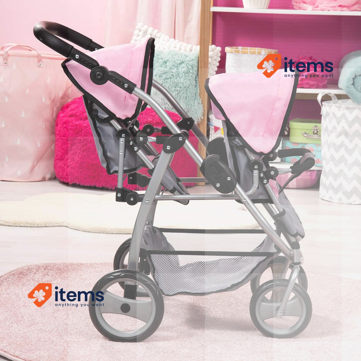 Bayer Design Pushchairs 26508AA Dolls Twin Tandem Pram <p>Suitable for dolls up