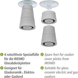 WENKO Feet for Hob Cover Plates Set of 4 - Replacement Feet