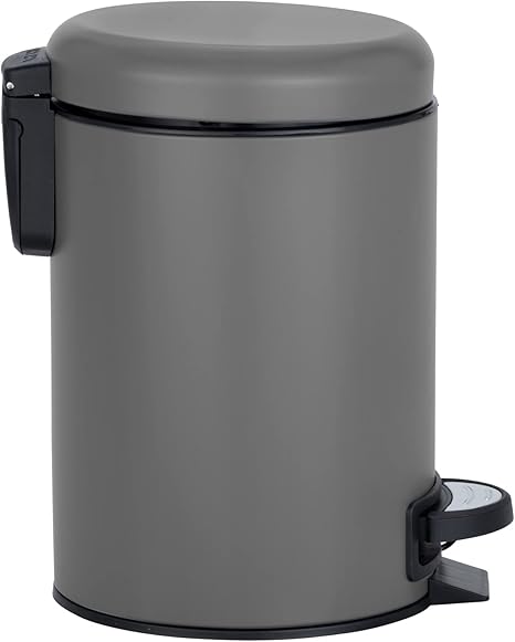 WENKO 22148100 Pedal bin Leman Grey Capacity