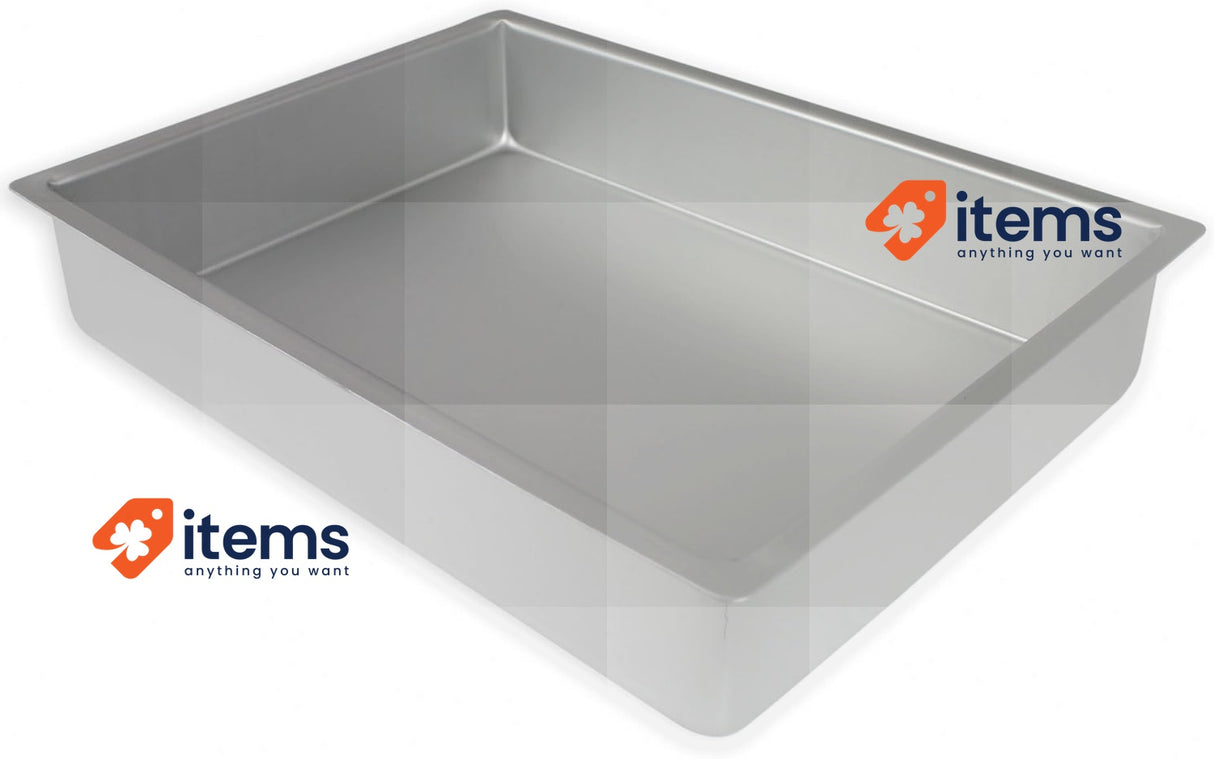 PME Oblong Aluminium Baking Tin 10 x 15-inch Silver PME OBL10152 10 x 15 x 2