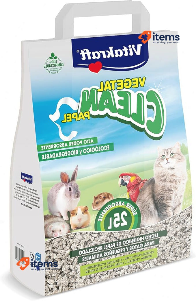 Vitakraft Vegetal Clean Papel litter for small animals birds and cats 1x25l