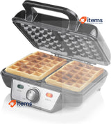 Tristar WF - 2195 Waffle Maker Black, Stainless Steel 2 Waffles 1000 W WF-2195