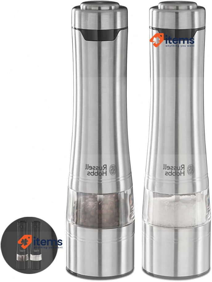 Russell Hobbs Set Sel & Electric Peppers [2 Automatic Mills] Stainless Steel