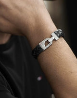 Tommy Hilfiger Jewelry Bracelet for Black Leather Man - 2700872