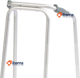NRS Healthcare Subtile Dambulator with Wheels, Adjustable Height Silver