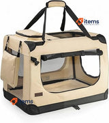 dibea Dog Transport Box Beige L lionto lionto Dog 70x52x50 cm 15 kg