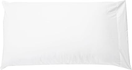 Amazon Basics Pillowcase, 2 Count, Bright White, 80 cm L x 50 cm W