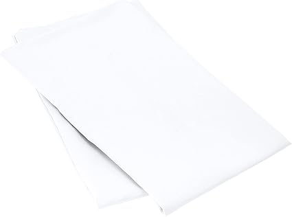 Amazon Basics Pillowcase, 2 Count, Bright White, 80 cm L x 50 cm W