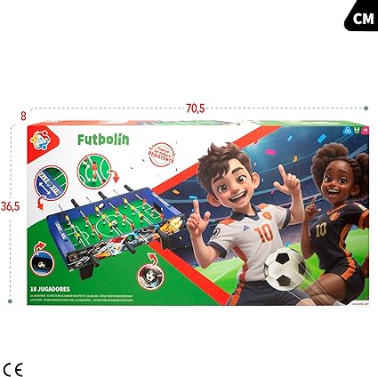 COLORBABY CB Games Foosball table, Resistant wooden body, 18 players (43312)