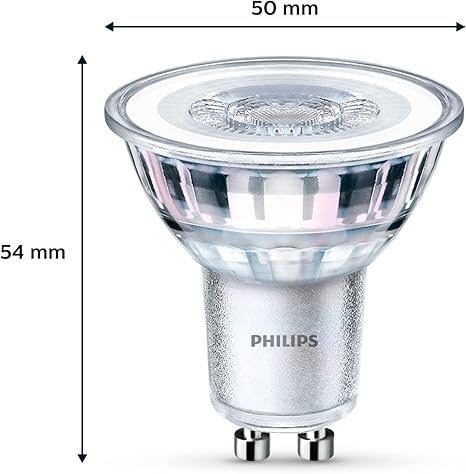 PHILIPS LED Classic Light Bulb 6 Pack [GU10 Spot] 4.6 W